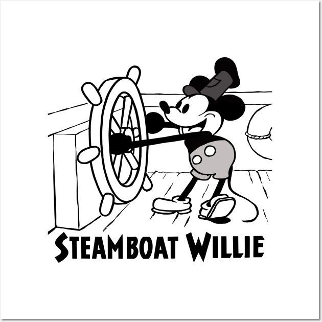 Steamboat Willie Nostalgia - Vintage Animation Print Wall Art by Helgar